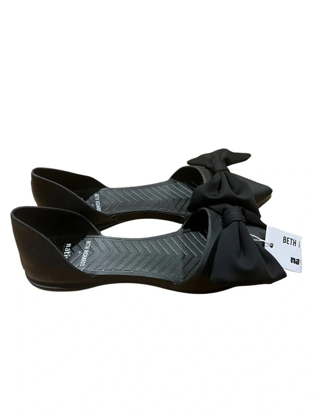 Native Shoes X Beth Richards Black Bow Shoes Size 9 NWT